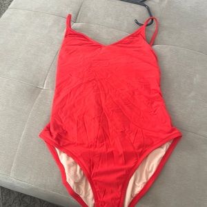 Jcrew red one piece swim